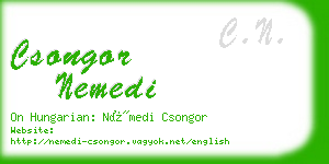 csongor nemedi business card